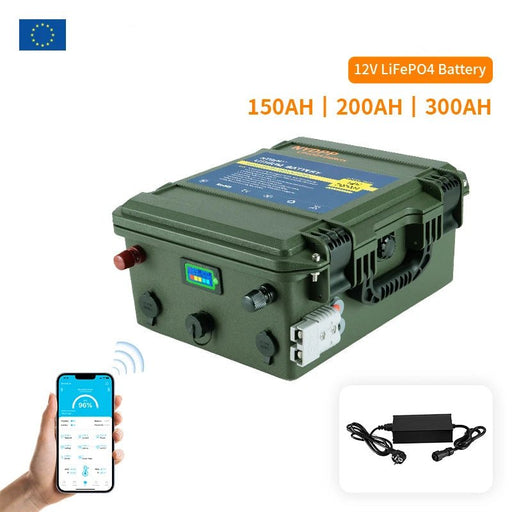 12V LiFePO4 Batterij – 150Ah / 200Ah / 300Ah – Lithium - ijzerfosfaat voor Motor & Energieopslag - Bivakshop