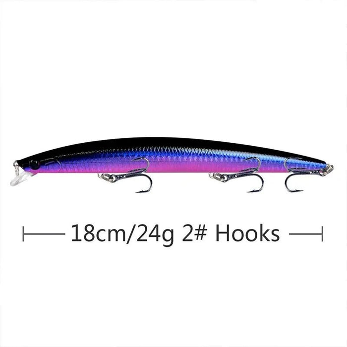 18cm Minnow Hardbait – Realistische 3D Ogen & Heavy Duty Haken - Bivakshop