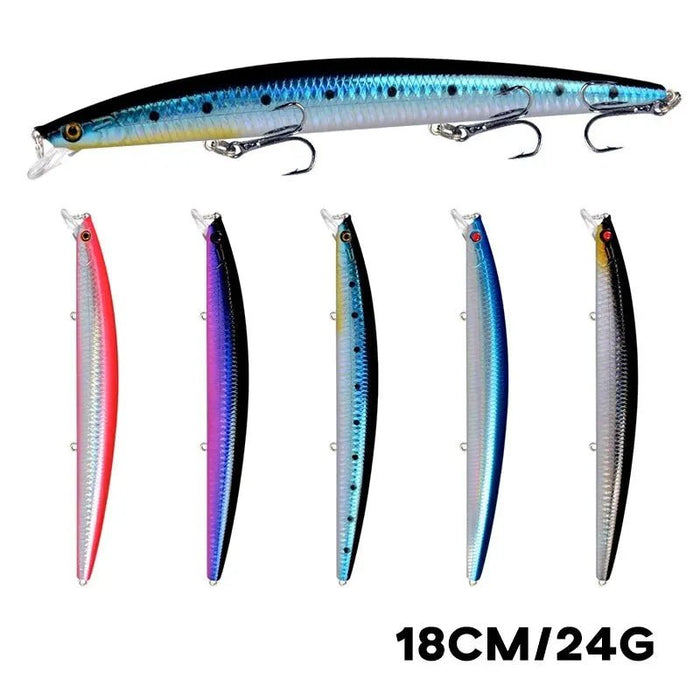 18cm Minnow Hardbait – Realistische 3D Ogen & Heavy Duty Haken - Bivakshop