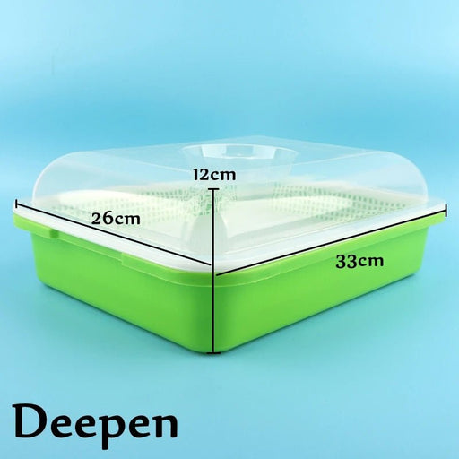 1set Sprout Dish Growing Pot Hydroponic Vegetable Beans Seeding Pot Household Plants Germination Tray Nursery With Lid Kits - Bivakshop