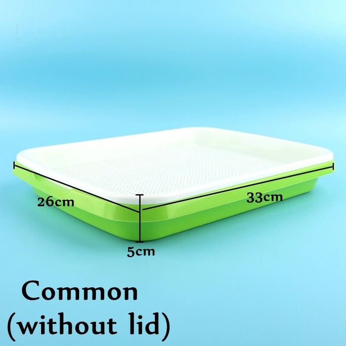 1set Sprout Dish Growing Pot Hydroponic Vegetable Beans Seeding Pot Household Plants Germination Tray Nursery With Lid Kits - Bivakshop