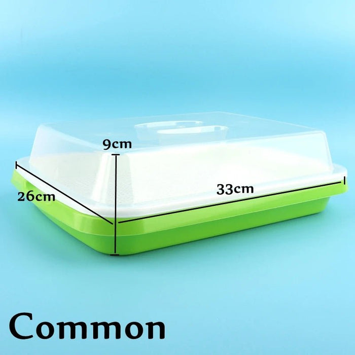 1set Sprout Dish Growing Pot Hydroponic Vegetable Beans Seeding Pot Household Plants Germination Tray Nursery With Lid Kits - Bivakshop
