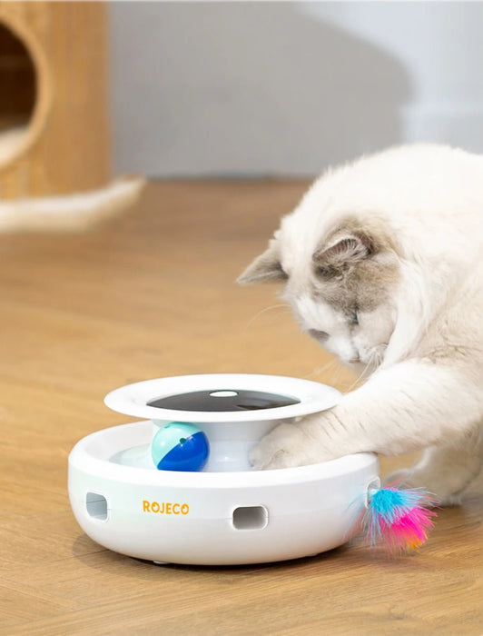 2 - in - 1 Elektronisch speelgoed voor katten & honden – Veer en bal actie - Bivakshop