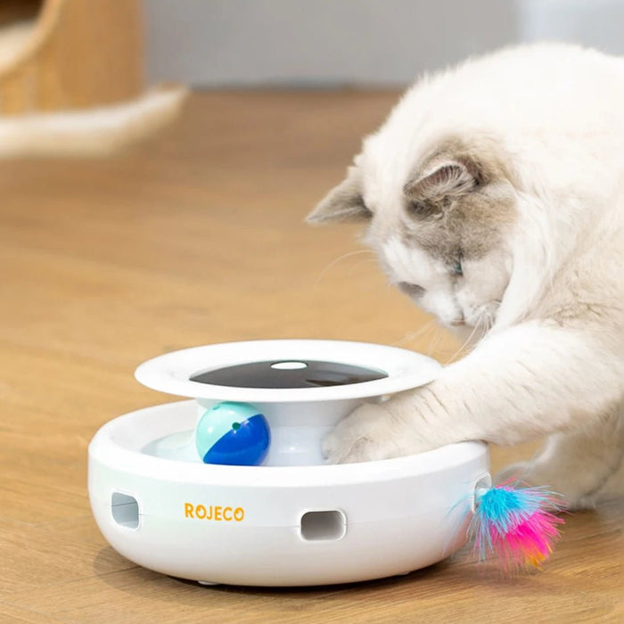 Slim interactief kattenspeelgoed met veren en ballen