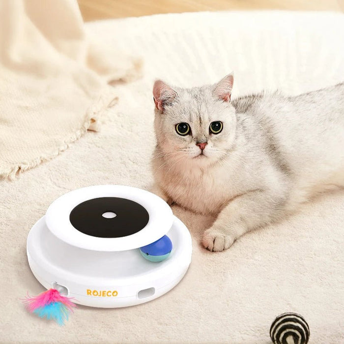 Slim interactief kattenspeelgoed met veren en ballen