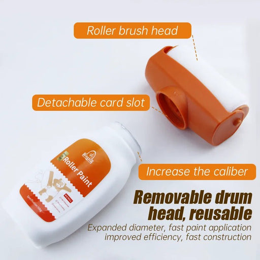 2 - in - 1 muurverfroller & reparatieborstel geurloze latexverf - Voor muur en tegelreparaties - Bivakshop