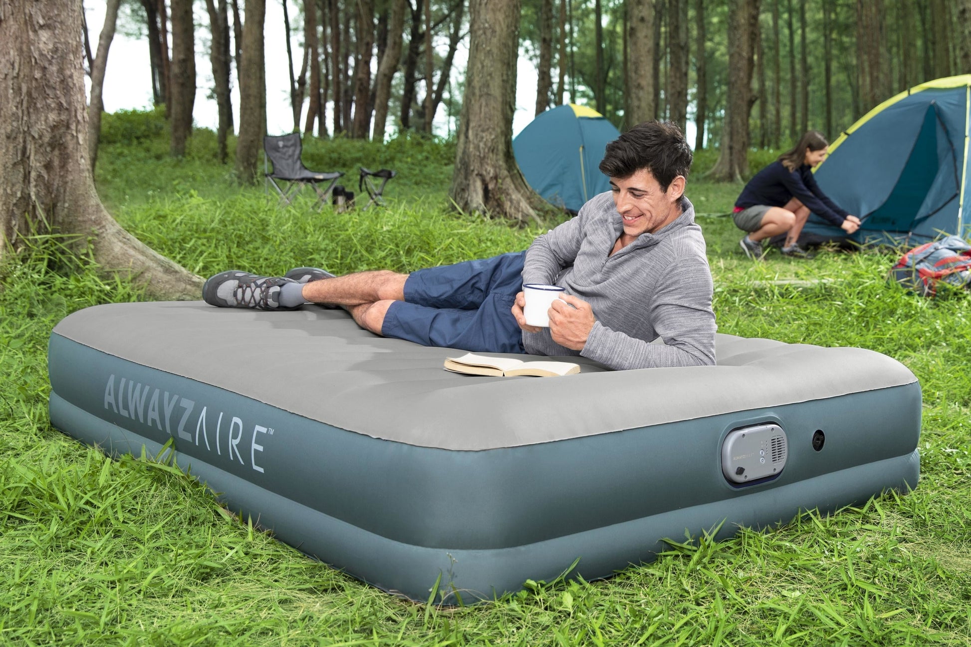 2 - persoons luchtbed – Bestway Pavillo Fortech 203x152x36 cm met stabiliteit & comfort - Bivakshop