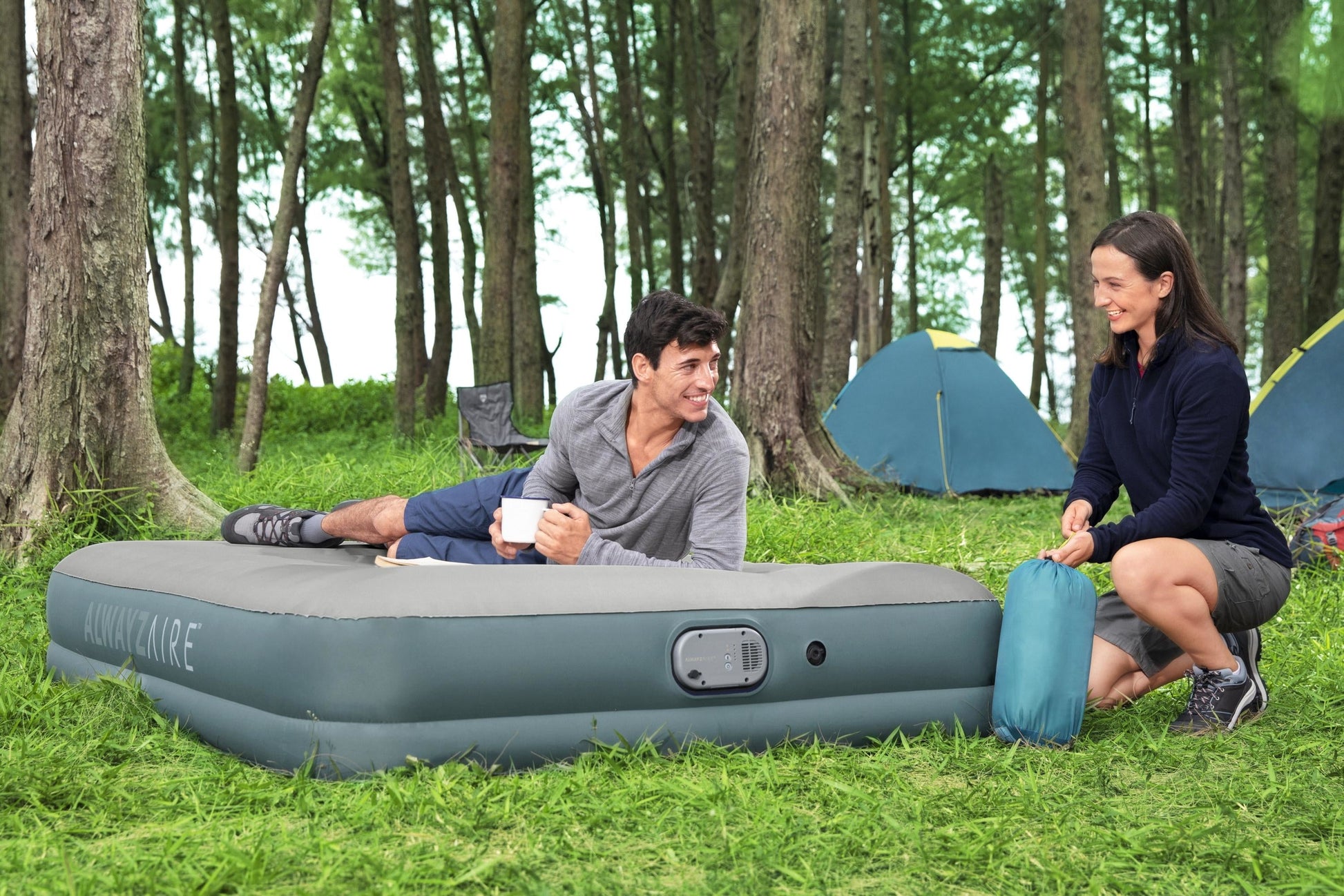 2 - persoons luchtbed – Bestway Pavillo Fortech 203x152x36 cm met stabiliteit & comfort - Bivakshop