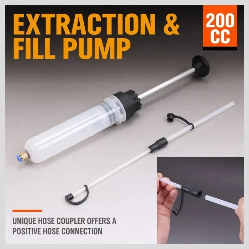 200cc olie - en vloeistofextractor - Handpomp voor voertuigen en onderhoud - Remolie spuit - Bivakshop