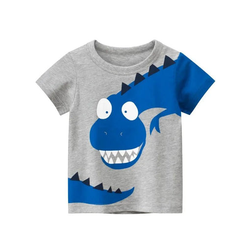 2024 zomer kinderen 3d cartoon t shirt - Dinosaurus haai animal print - Kinderkleding - Bivakshop
