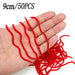 20PCS - 100pcs Lifelike Red Worm Soft Lure Earthworm ice winter Fishing Silicone Artificial Bait Fishy Shrimp Additive Bass Carp - Bivakshop