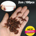 20PCS - 100pcs Lifelike Red Worm Soft Lure Earthworm ice winter Fishing Silicone Artificial Bait Fishy Shrimp Additive Bass Carp - Bivakshop