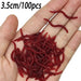 20PCS - 100pcs Lifelike Red Worm Soft Lure Earthworm ice winter Fishing Silicone Artificial Bait Fishy Shrimp Additive Bass Carp - Bivakshop