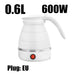 220V 0.6L Mini Folding Kettle Portable Water Heater 600W Silicone Compression Electric Kettle Home Kettle Easy To Travel - Bivakshop
