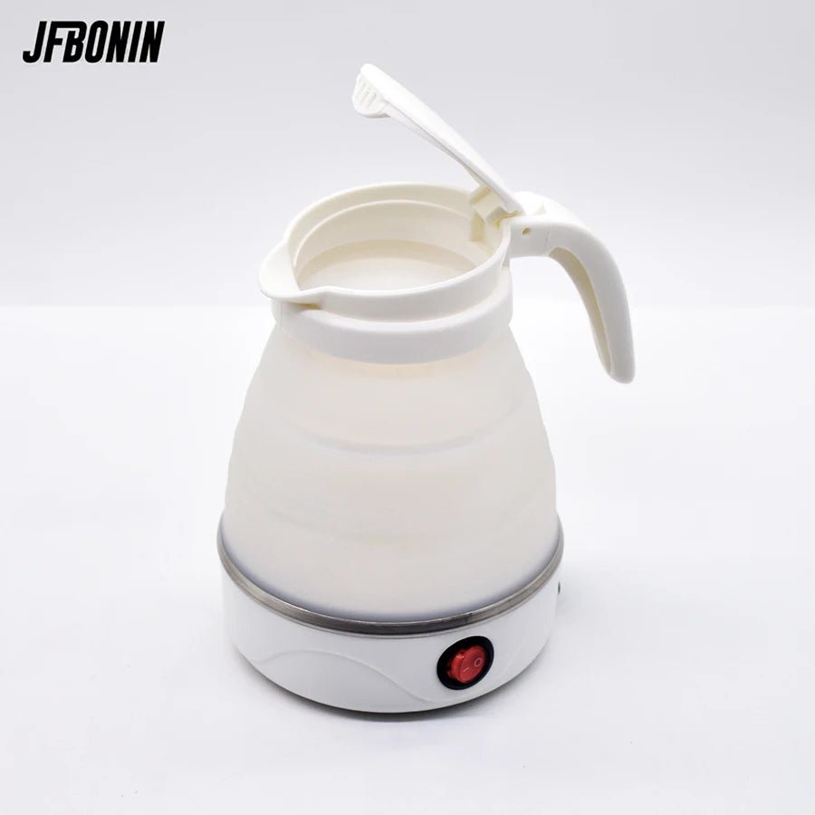 220V 0.6L Mini Folding Kettle Portable Water Heater 600W Silicone Compression Electric Kettle Home Kettle Easy To Travel - Bivakshop
