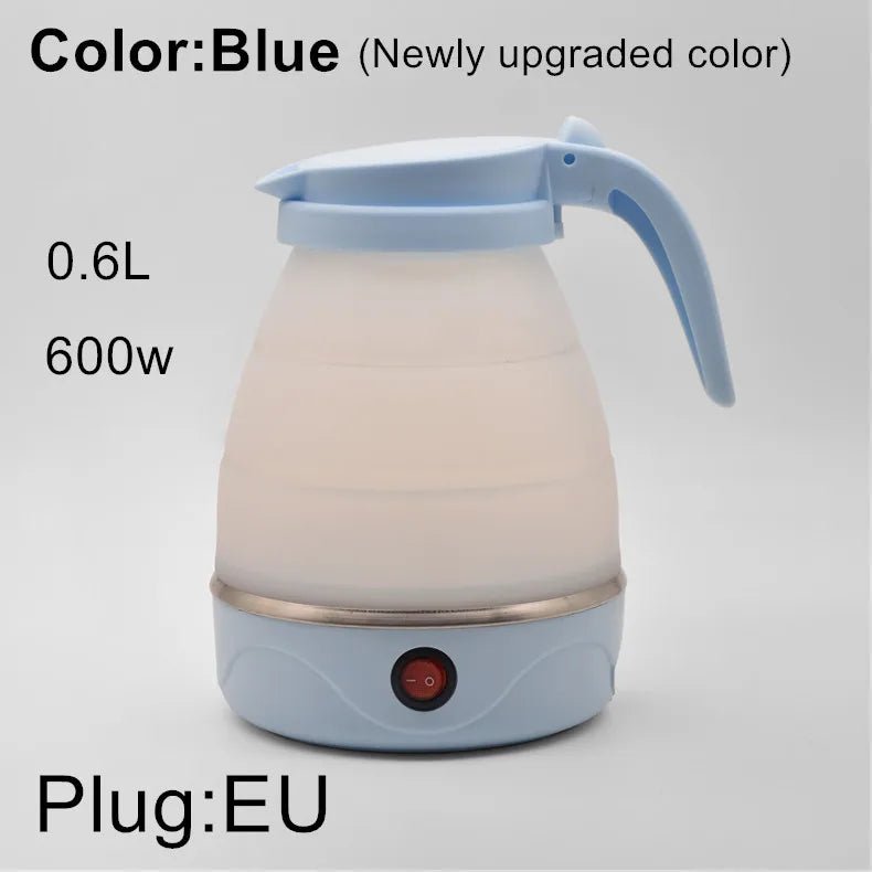 220V 0.6L Mini Folding Kettle Portable Water Heater 600W Silicone Compression Electric Kettle Home Kettle Easy To Travel - Bivakshop