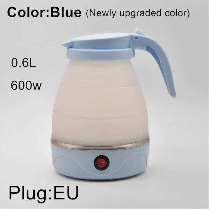 220V 0.6L Mini Folding Kettle Portable Water Heater 600W Silicone Compression Electric Kettle Home Kettle Easy To Travel - Bivakshop