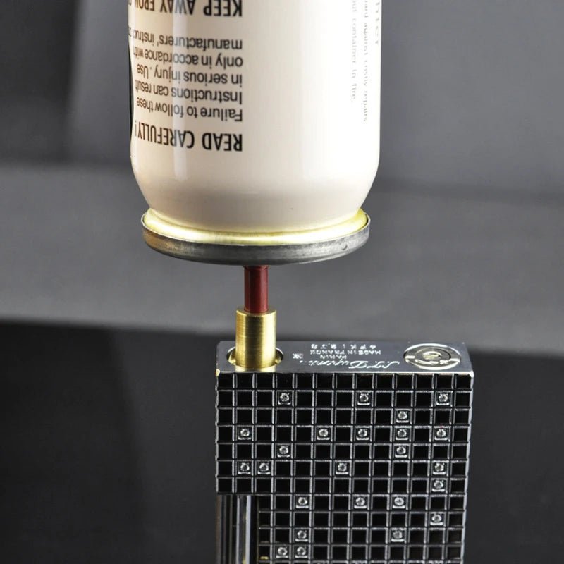 3 - delige herbruikbare gasadapter - Navuldop voor dupont ligne aanstekers - Bivakshop
