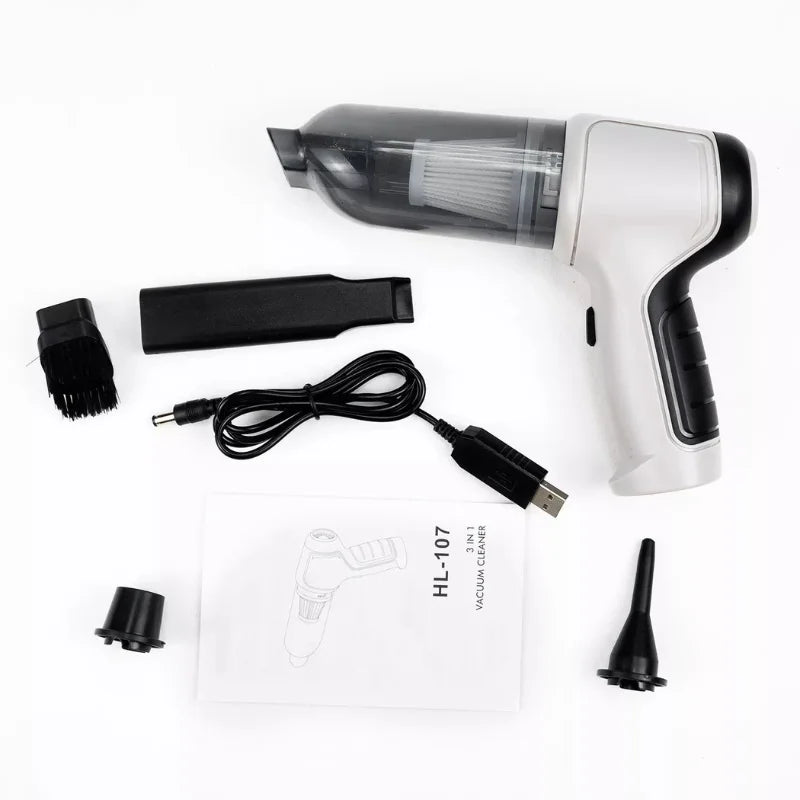 3-in-1 draadloze handheld mini stofzuiger - Krachtig en veelzijdig voor thuis en auto - Bivakshop