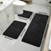 3 Stuks Badmat Set Zacht Voetenmat Absorberend Geheugenschuim Droog Snel Antislip Vloer Keuken Douche Kamer Deurmat Toilet Vloermat - Bivakshop