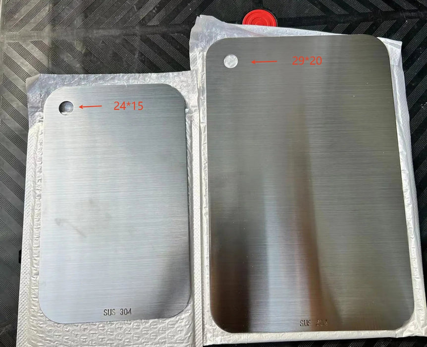 304 RVS Snijplank & Deegkneedplank – Antibacterieel & Schimmelbestendig – Beschikbaar in 5 Groottes - Bivakshop