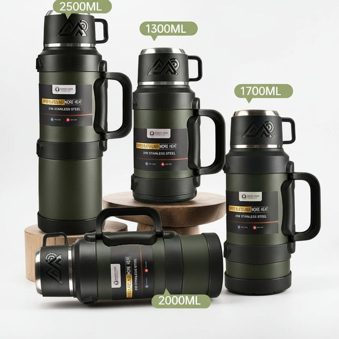 Premium RVS 316 thermosfles 24 uur warm koud