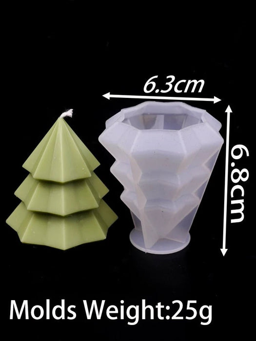 3D kerstboom en sneeuwpop siliconen kaarsvormen - DIY handgemaakte geurkaarsen - Bivakshop