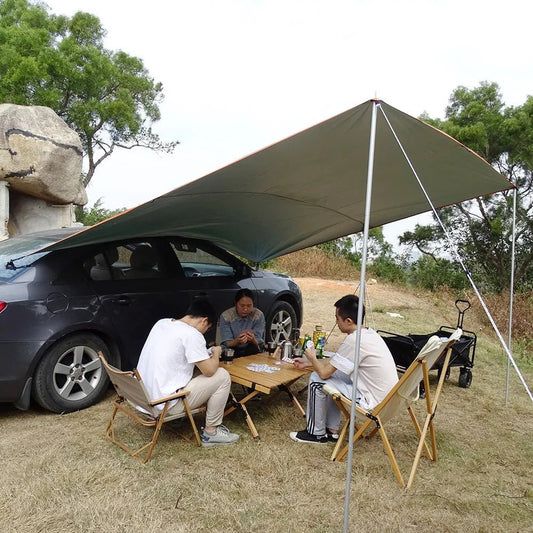 3x3m waterdichte autoluifel - Sterke zuignappen en ankers - Voor camping en schaduw - Bivakshop