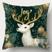 4 - Delige Kerst Kussensloop Set – Feestelijke Decoratie - 45x45 cm - Bivakshop
