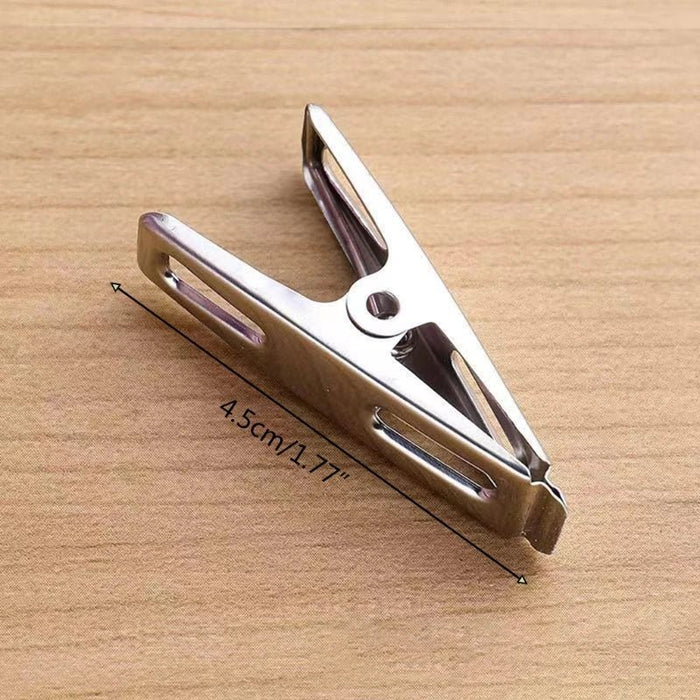 40 Stuks Roestvrijstalen Was Knijpers Metalen Waslijn Sterke Lente Handdoek Sok Wasknijpers Voedselafdichting Foto's Hanger Organizer - Bivakshop