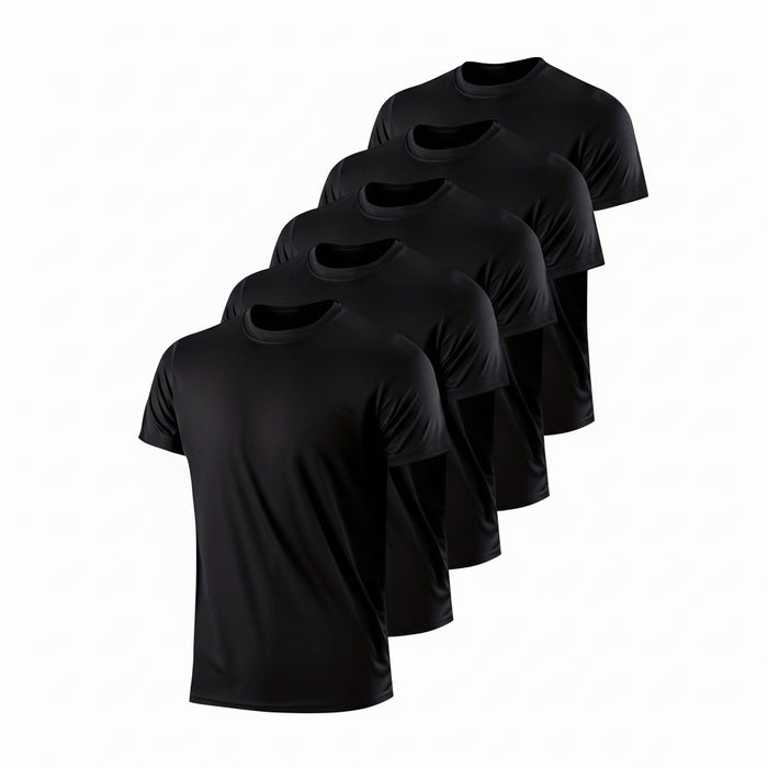 5 - delige Set Heren Sport T-shirts – Ultralicht, Sneldrogend en Ademend - Bivakshop