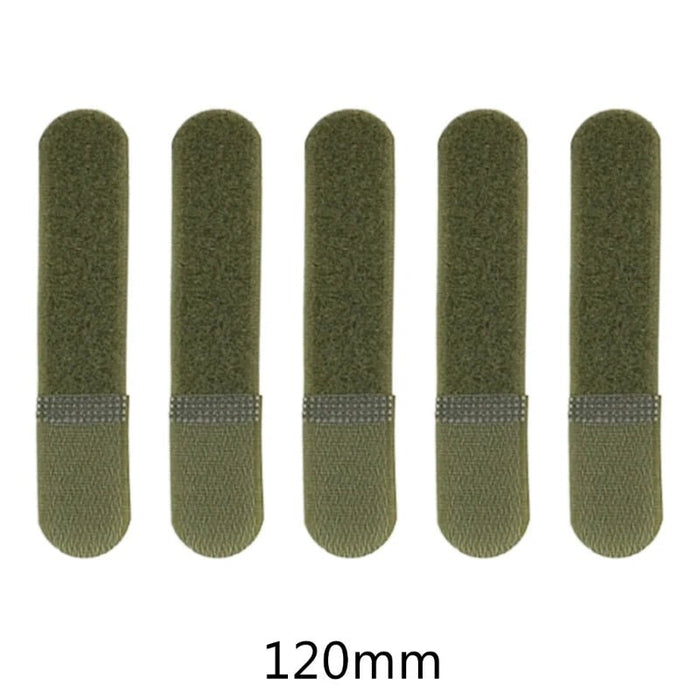 5 stuks tactical molle nylon straps – Herbruikbare kabelbinders met haak - en lus sluiting - Bivakshop