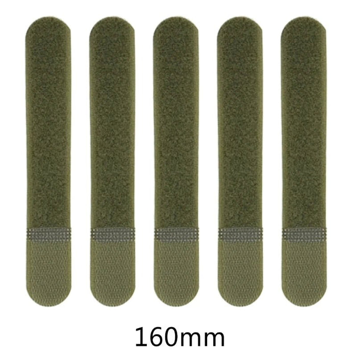5 stuks tactical molle nylon straps – Herbruikbare kabelbinders met haak - en lus sluiting - Bivakshop