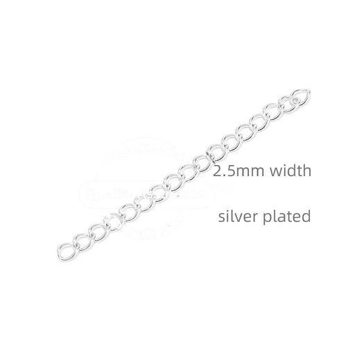 50 stuks roestvrijstalen verlengketting - 2 inch zilverkleurig - Voor sieraden maken en DIY - projecten - Bivakshop