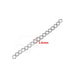 50 stuks roestvrijstalen verlengketting - 2 inch zilverkleurig - Voor sieraden maken en DIY - projecten - Bivakshop