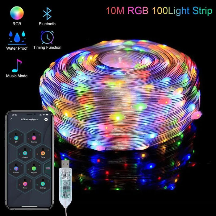 5/10M Christmas Strip Light String Garland Lights Christmas Tree Ornament Holiday Lighting Navidad Decor Wedding Decor Light - Bivakshop