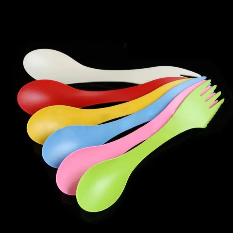 6x Spork combo camping hiking - Lichtgewicht praktisch - Bivakshop