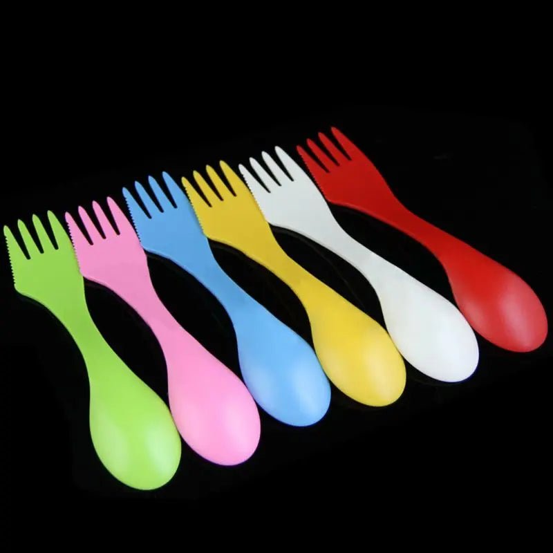 6x Spork combo camping hiking - Lichtgewicht praktisch - Bivakshop