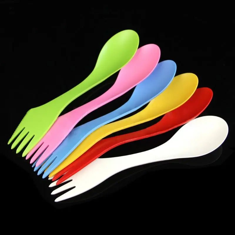 6x Spork combo camping hiking - Lichtgewicht praktisch - Bivakshop