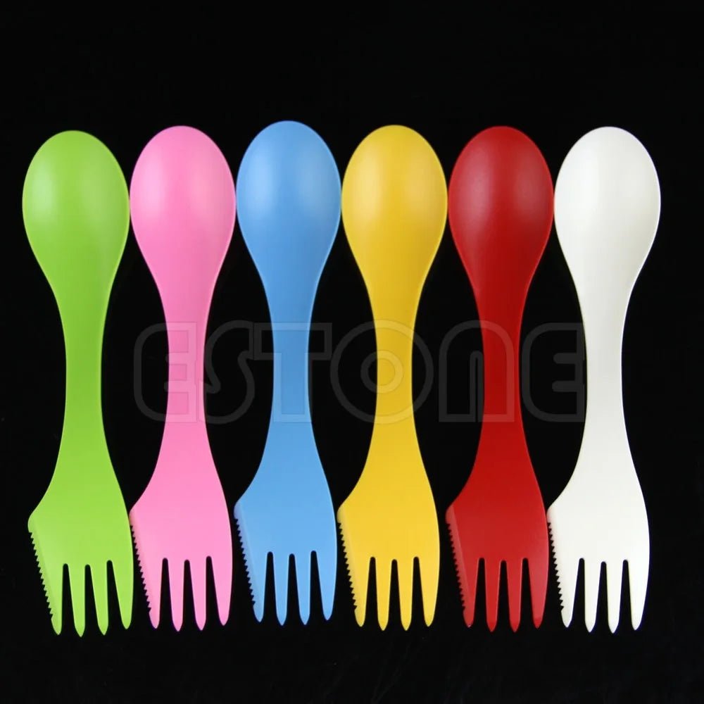 6x Spork combo camping hiking - Lichtgewicht praktisch - Bivakshop