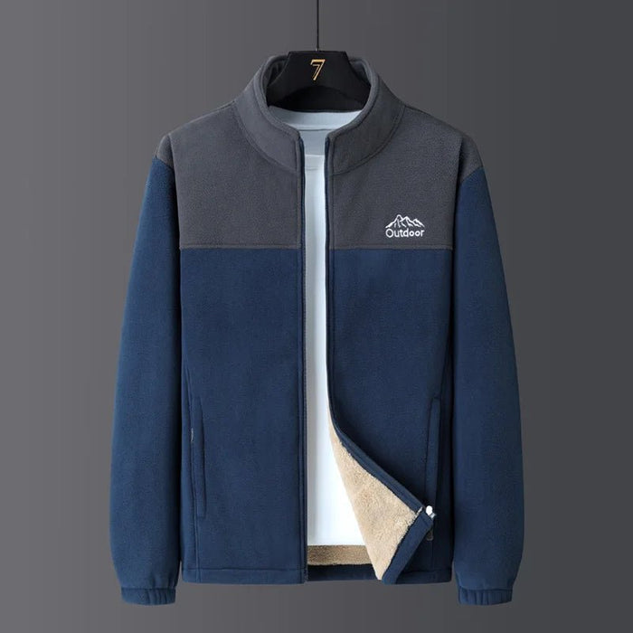 7XL plus size heren outdoor jas - Winter fleece jas met winddichte kraag - Geschikt voor hiking en skiën - Bivakshop