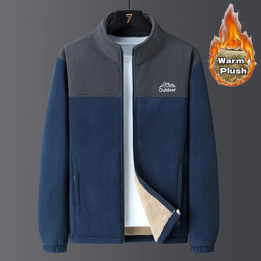 7XL plus size heren outdoor jas - Winter fleece jas met winddichte kraag - Geschikt voor hiking en skiën - Bivakshop