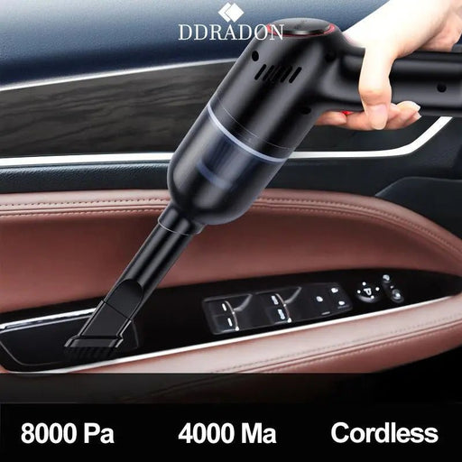 8000Pa Draadloze auto stofzuiger - Krachtige handstofzuiger voor thuis en auto - Bivakshop