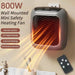 800W Mini Heater for Home Small Bathroom Heating Fans Wall Mounted PTC Ceramic Electric Heater With Remote Control - Bivakshop