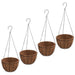 hangende plantenbakken staal kokos set 4