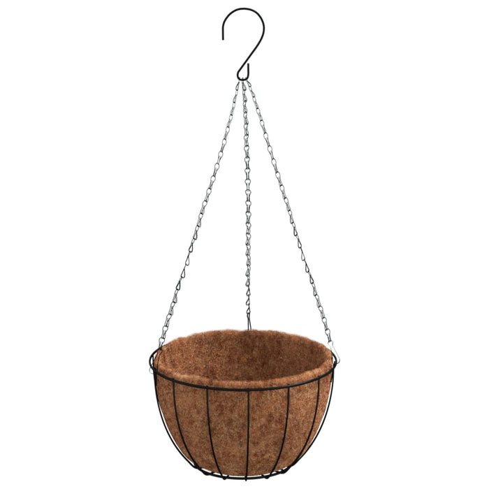 hangende plantenbakken staal kokos  met wandsteun 4 stuks