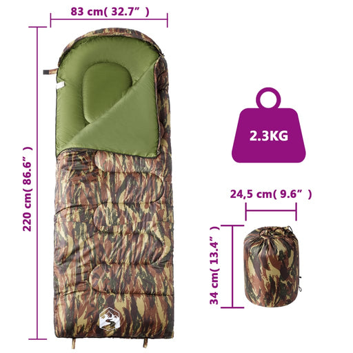 Slaapzak voor volwassenen - 3-4 seizoenen, 2,3 kg, ideaal voor kamperen en outdoor avonturen