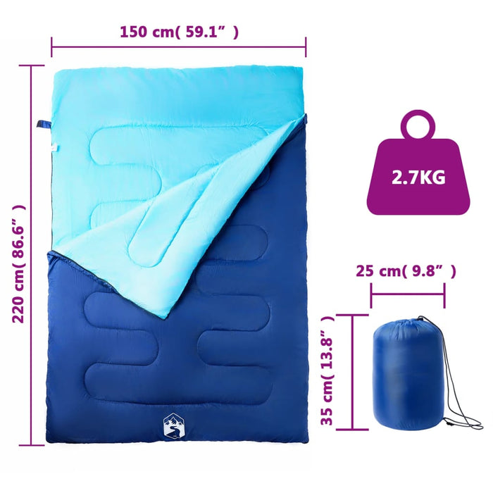 Slaapzak Dubbel XL 2-persoons 3-4 Seizoenen 220x150 cm 2.7 kg