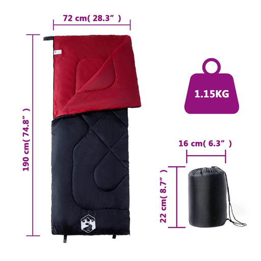 Slaapzak Standaard M 3 Seizoenen 190x72 cm 1.15 kg - 4 Kleuren