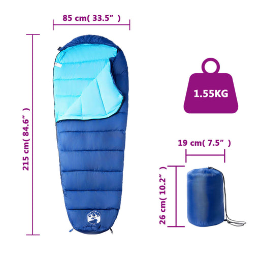 Slaapzak Mummie 3 Seizoenen - 1.55 kg, Waterbestendig, Voor Kamperen en Outdoor Avonturen